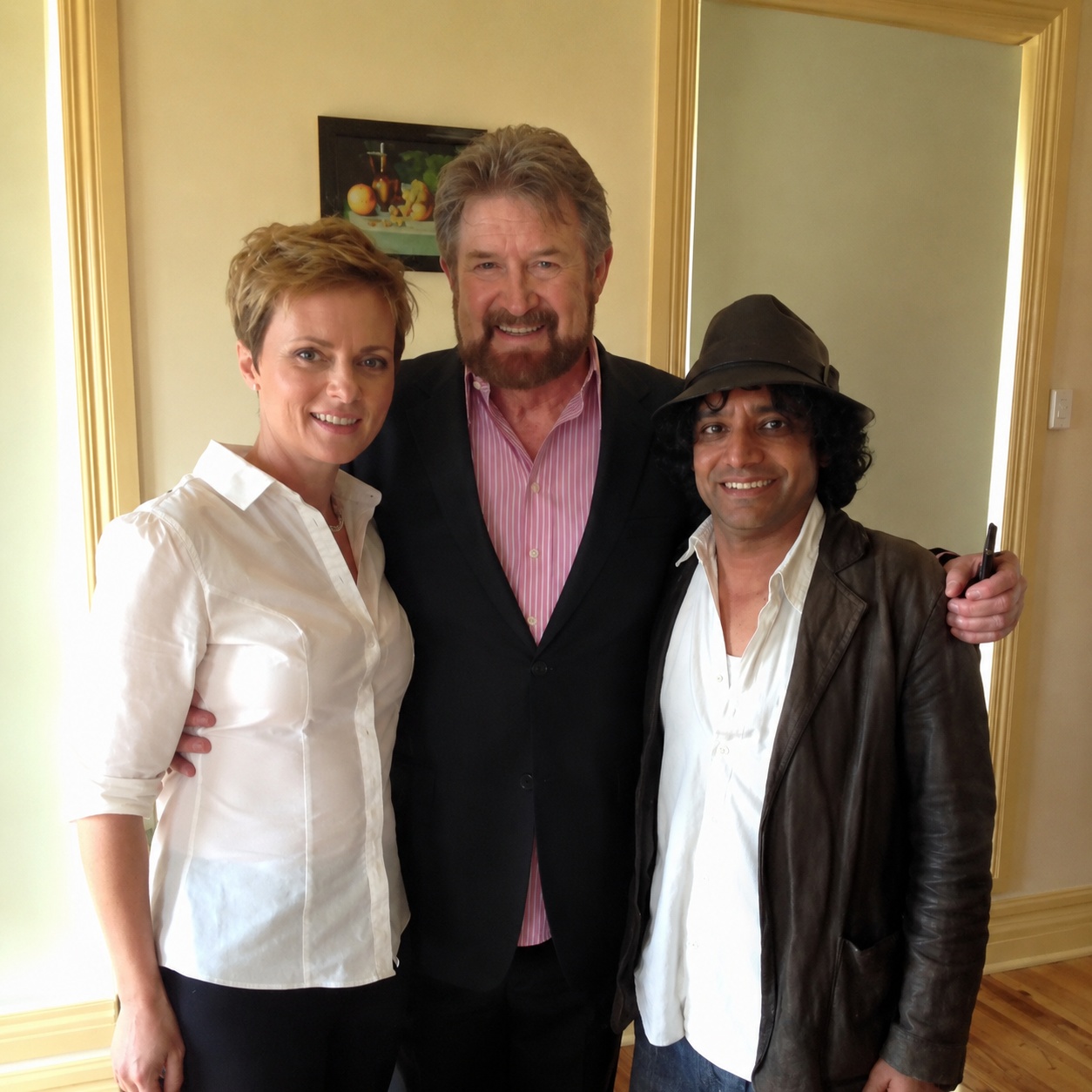 During shooting with Derryn Hinch and Michelle Celebicanin