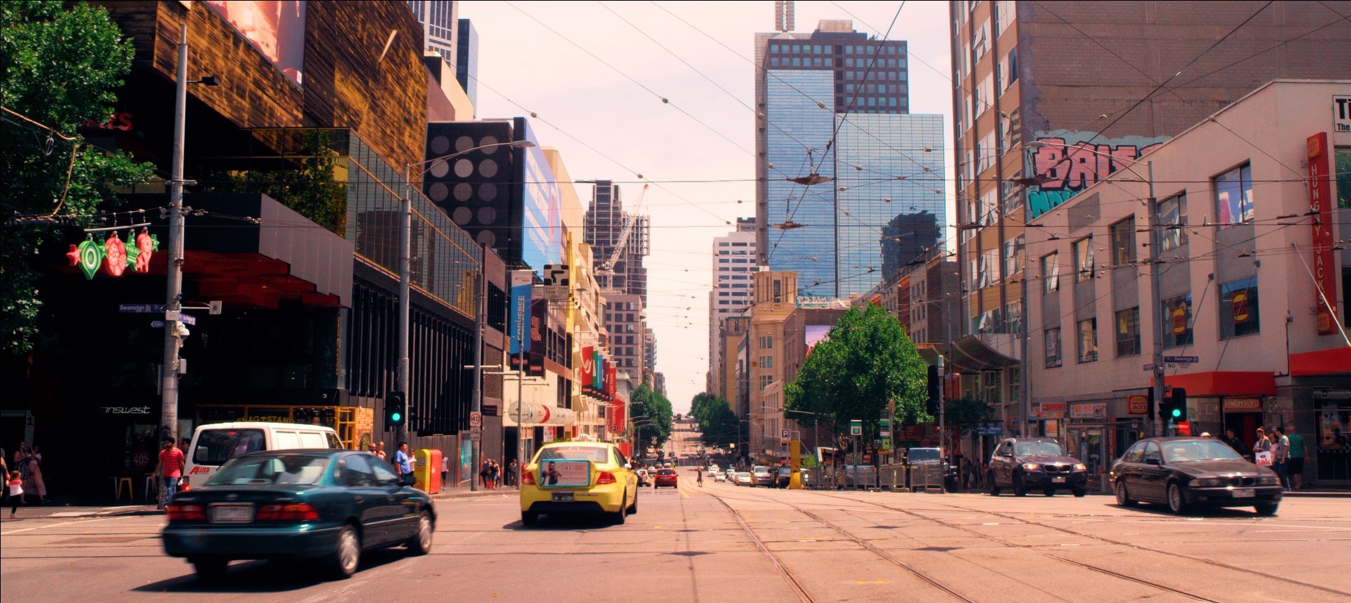 Melbourne city street from The Colour of Darkness